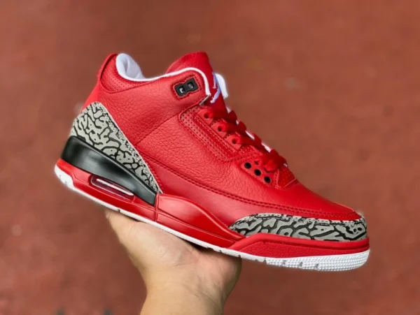 AJ3 modello burst rosso Air Jordan 3 retro di Khaled Thanked Retro scarpe da basket da uomo rosse AJ3-770438