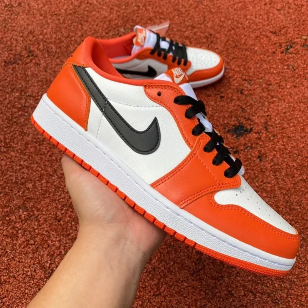 aj1 fibbia bianca rotta bassa y3 originale puro Air Jordan 1 Low AJ1 fibbia bianca rotta bassa nera e bianca arancione CZ0790-801