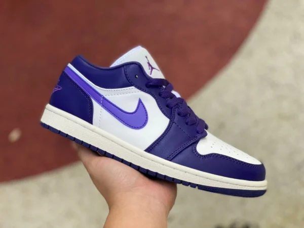 aj1 sail bianche viola basse Air Jordan 1 Low AJ1 sail bianche viola basse scarpe da basket DC0774502