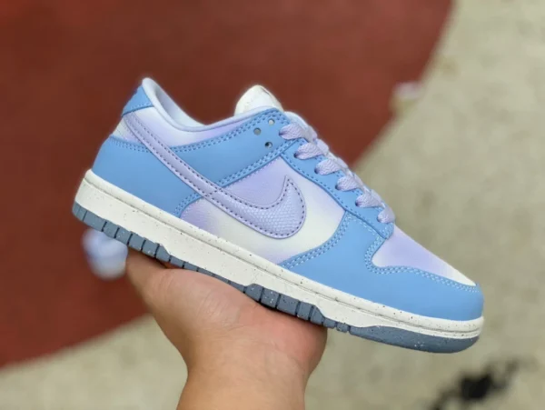 Dunk bianco blu viola basse Nike Dunk Low Nike scarpe da donna bianco blu viola diamante gancio sneakers basse retrò scarpe casual FN0323400