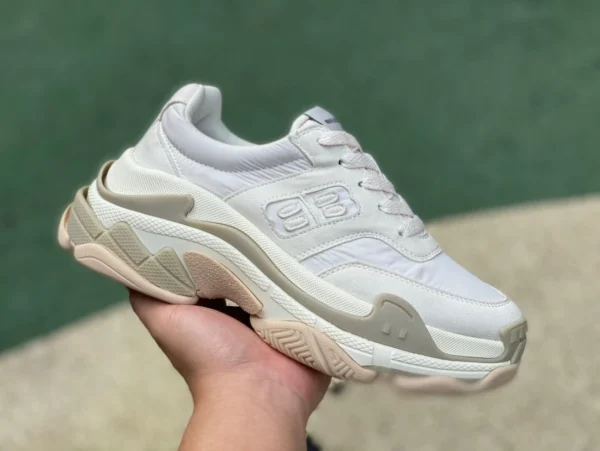 Balenciaga BB bianco sporco M puro originale Balenciaga scarpe da papà basse con lacci e ammortizzanti 710156W3CU29798