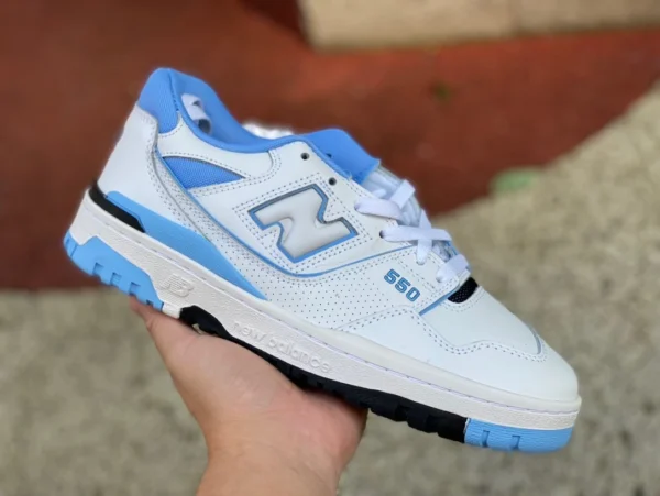 NB550 scarpe da basket retrò originali New Balance serie 550 bianche e blu originali dello stesso stile da uomo e da donna BB550LA1