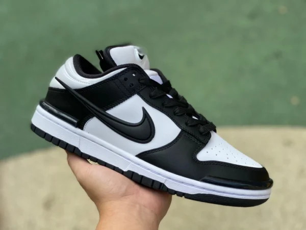 Dunk gancio grande bianco e nero puro originale Nike Dunk Low TwistPanda panda bianco nero DZ2794001