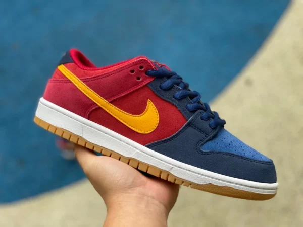 Dunk Rosso e Blu Yuanyang Nike SB Dunk Low Rosso e Blu Yuanyang Barcelona scarpe da skateboard sportive casual basse DJ0606400