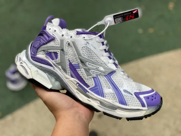 Balenciaga 7.0 bianco viola M puro originale Balenciaga Runner Grafhti maglia pizzo scollato sport e tempo libero