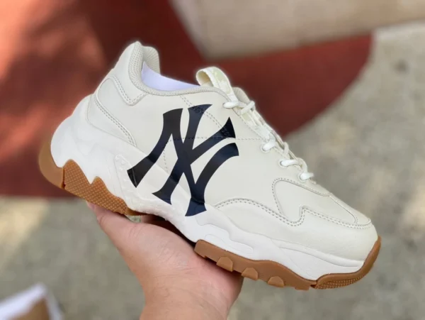 MLB gomma grezza bianca MLB Yankees scarpe senior scarpe da ginnastica da uomo e da donna coppia scarpe retro rialzate con suola spessa 3ASXCA12N-C0001