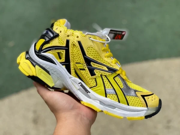 Balenciaga 7.0 giallo nero M puro originale Balenciaga Runner Grafhti rete stringata scollata sportiva e per il tempo libero