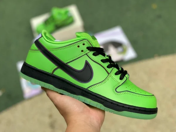 Dunk Powerpuff Ragazze Verde Pure Originale The Powerpuff Girls x Nike SB Dunk Low "Buttercup" FZ8