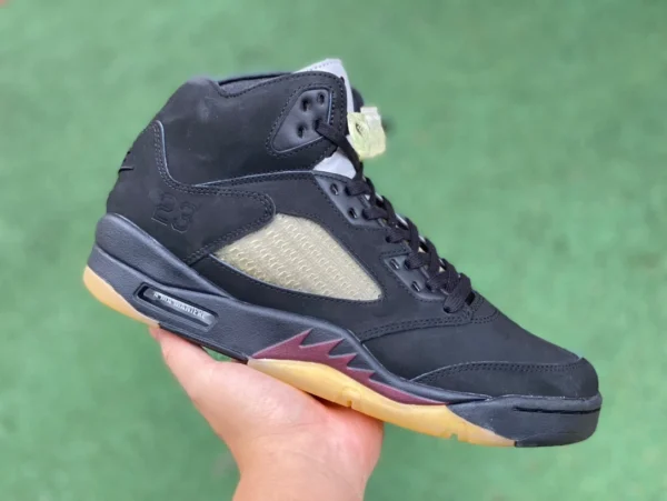 aj5amm pezzo tagliato nero e rosso originale puro A Ma Maniére x Air Jordan 5 AJ5 nero e rosso fd1330-001