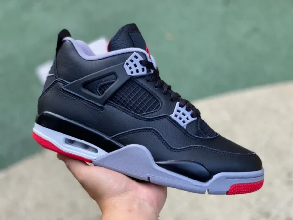 aj4 edizione speciale in pelle nera e rossa prodotta da ljr Air Jordan 4 "Bred Reimagined" FV5029-006