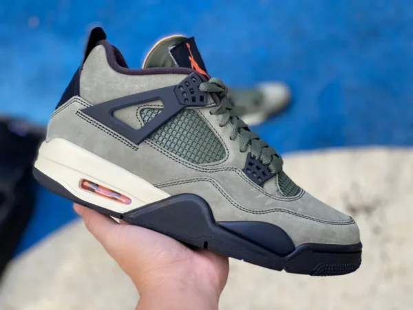 aj4 verde militare Air Jordan 4 Retro UNDFTD scarpe da basket retrò basse da uomo verde militare JBM351 M1