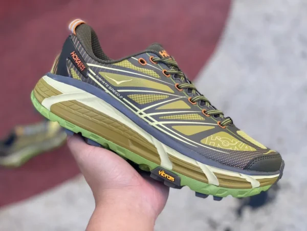 HOKA giallo verde HOKA ONE ONE Mafate Speed 2 scarpe da corsa basse traspiranti ammortizzanti gialle 1126851-DOGL