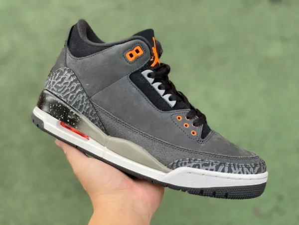 aj3 Fear cp Pure Original Air Jordan 3 "Fear" AJ3 grigio nero retrò scarpe da basket CT8532-080