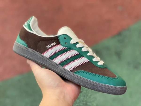 Adidas sneakers verde marrone Samba adidas originals Samba &th Street trendy casual antiscivolo resistente all'usura bassa