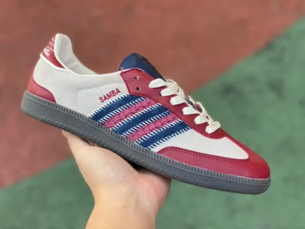 Adidas sneakers rosso grigio blu Samba adidas originali Samba &th Street trendy casual antiscivolo resistente all'usura bassa