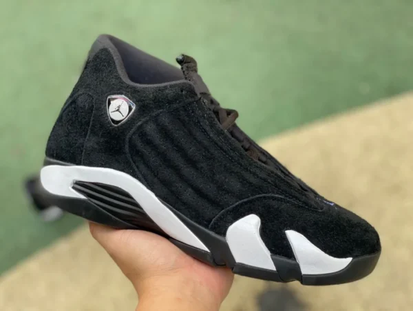 aj14 panda bianco e nero Air Jordan 14 AJ4 scarpe da basket retrò mid-top ammortizzanti bianche e nere 487471-016