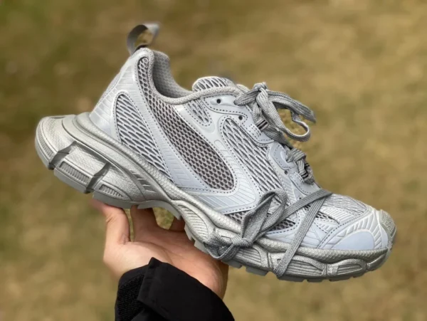 Balenciaga 3XL Grigio 3M Riflettente Puro Originale Balenciaga/Balenciaga 23 Nuovo XXXL 3XL Mostra Stile Lace-up Retro Scarpe Da Papà