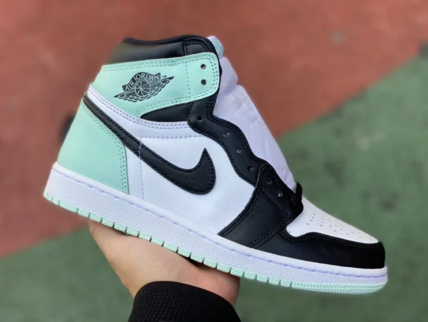 aj1 verde menta nero e bianco verde puro originale Air Jordan 1 Retro High lgloo alto 861428-100