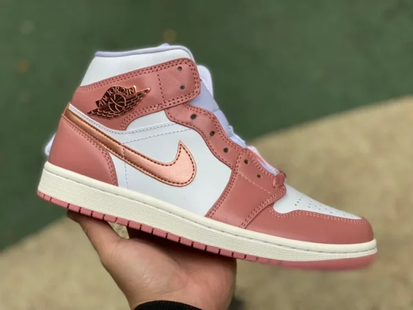 aj1mid rose rosa puro originale Air Jordan 1 Mid SE AJ1 rosa rosa rosa mid-top retrò scarpe da basket FB9892-670