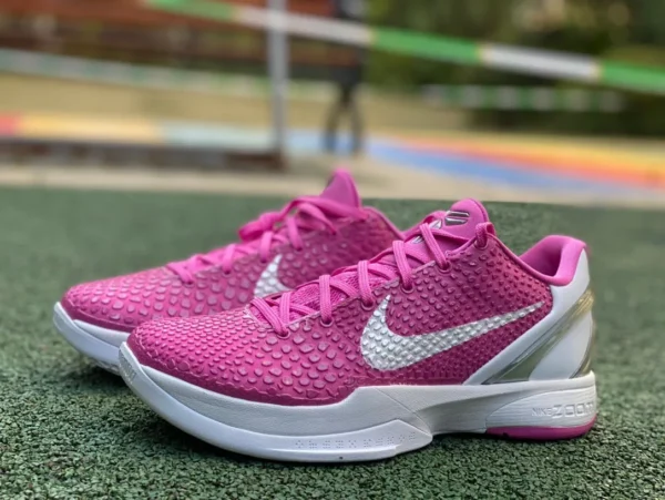 Kobe 6 bianco polvere s2 puro originale Nike Zoom Kobe 6 Protro "Think Pink" Kobe 6 pratiche scarpe da basket basse rosa e bianche