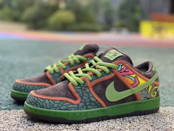 Dunk marrone verde girasole Dunk Low SB QS "DE LA SOUL" modello scoppio girasole 789841-332