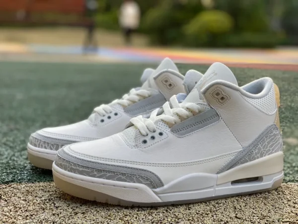 aj3 bianco grigio giallo avorio puro originale Air Jordan 3 "vory" Retro Hide And Sneak FJ9479-100