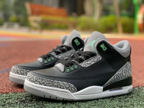 aj3 Tiffany Air Jordan 3 Green Glow nera e verde CT8532-031