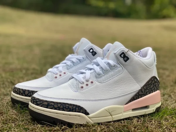 Aj3 Sakura Pink T1 Pure Original Air Jordan 3 AJ3 Bianco Marrone Rosa Mocha Pink Scarpe da basket retrò da uomo e da donna CK9246-102