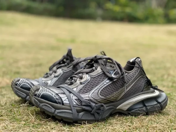 Balenciaga 3XL nero grigio argento y puro originale una taglia più grande Balenciaga/Balenciaga 23 nuove XXXL 3XL scarpe da papà retrò con lacci in stile spettacolo