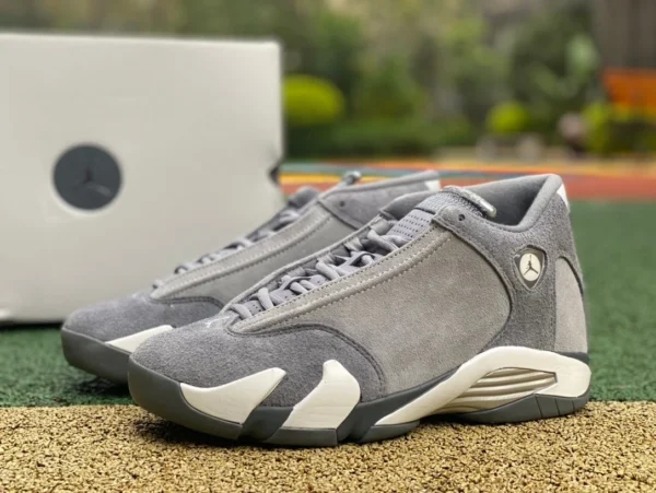 aj14 scarpe da basket Air Jordan 14 "Flint Grey" in pelle scamosciata grigia grigie FJ3460-012