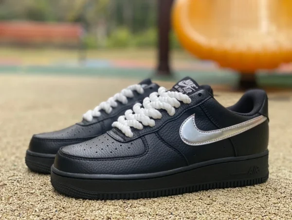 Air Force AF1 nero argento corda di canapa Nike/Nike Air Force 1 BY YOU scarpe da ginnastica sportive casual alla moda resistenti all'usura