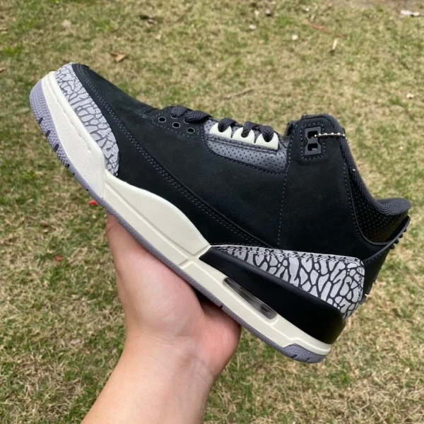 aj3 latte di cocco nero t1 puro originale Air Jordan 3 AJ3 modello burst nero scarpe da basket mid-top retrò CK9246-001