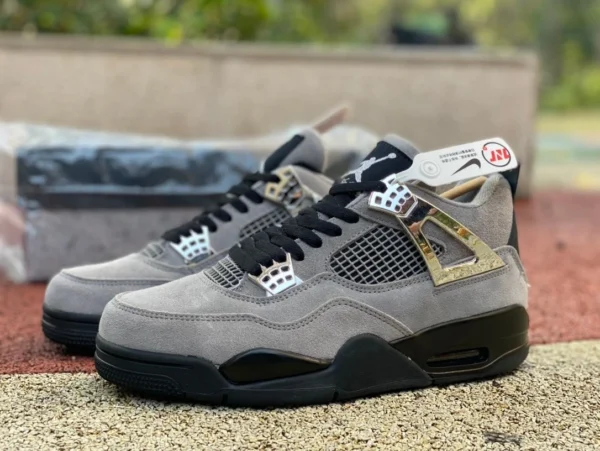 aj4 grigio nero metallo Air Jordan 4 nero marrone metallo liquido AQ9129-002