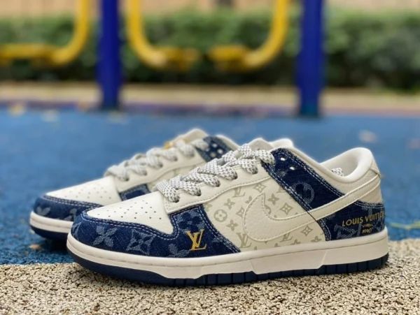 Dunk bianco blu LV Nike Dunk x Louis Vuitton fc1688-163