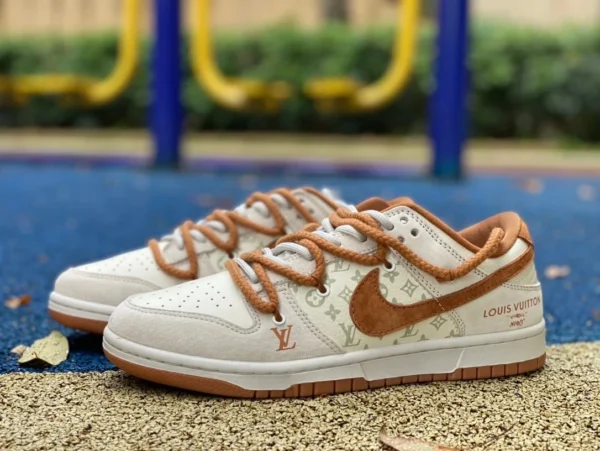 Cinturino Dunk bianco e marrone LV Nike Dunk x Louis Vuitton fc1688-185