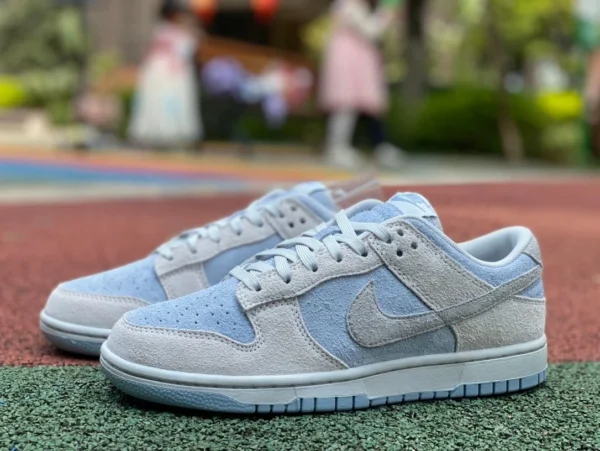 Dunk grigio bianco blu Nike Dunk Low grigio bianco blu Scarpe da skateboard Frozen in pelle scamosciata FZ3779 025