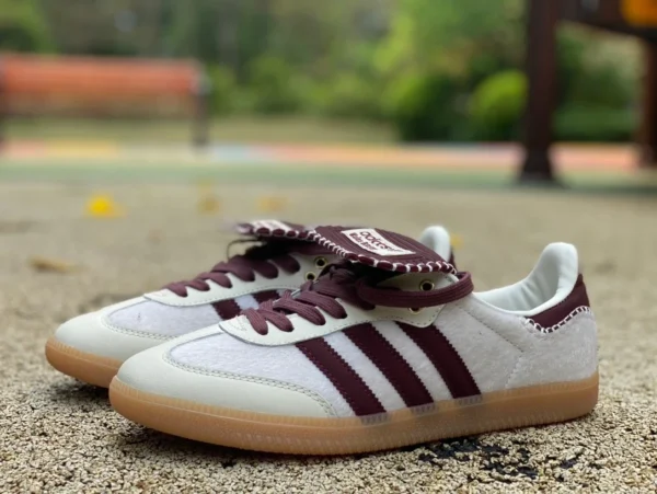 Adidas Dexun Bianco Marrone Wales Bonner x Samba Dexun Scarpe Bianco Marrone Mane Retro Scarpe da ginnastica casual basse IE0586