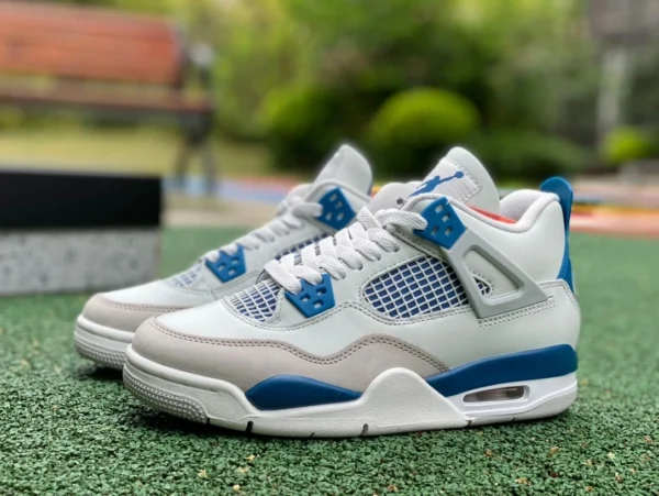 aj4 bianco e blu da donna vero pezzo tagliato puro originale Air Jordan 4 AJ4 bianco e blu versione 2024 scarpe da basket retrò FV5029-141