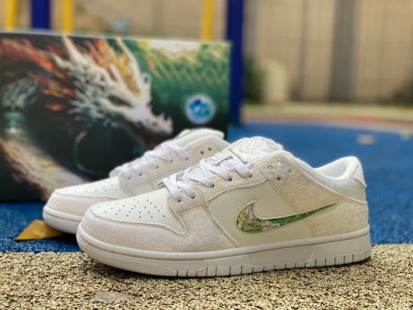 Dunk Pure White Year of the Dragon Limited Nike Dunk Low Year of the Dragon Ao Bingsan Taizi scarpe da ginnastica casual basse DV0831-101