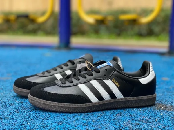 Adidas canale bianco e nero puro originale Adidas Adidas scarpe da uomo e da donna Samba OG nero e bianco grigio Dexun retrò scarpe da ginnastica sportive casual B75807