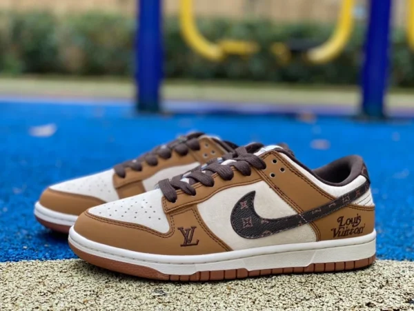 Cinturino Dunk Joint LV bianco marrone Nike Dunk x Louis Vuitton DQ1098-342