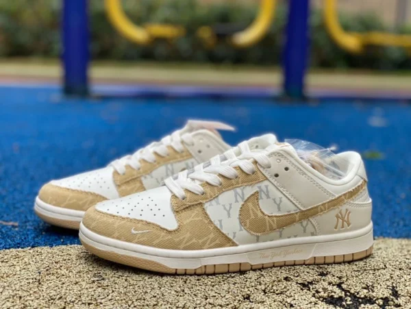 Dunk joint LV bianco marrone Nike Dunk x Louis Vuitton DQ1098-346