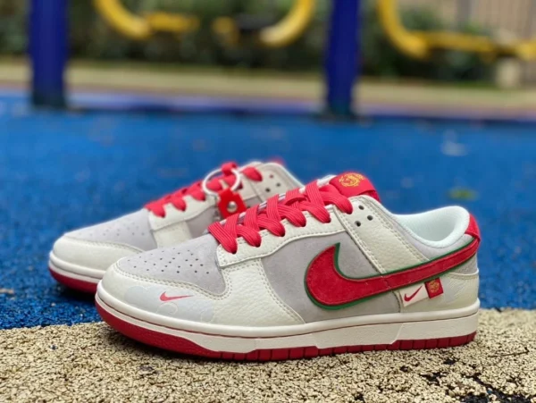 Dunk bianco rosso grigio Year of the Dragon edizione limitata Nike Dunk Low Year of the Dragon Ao Bingsan Prince sneakers basse casual CR8033-506