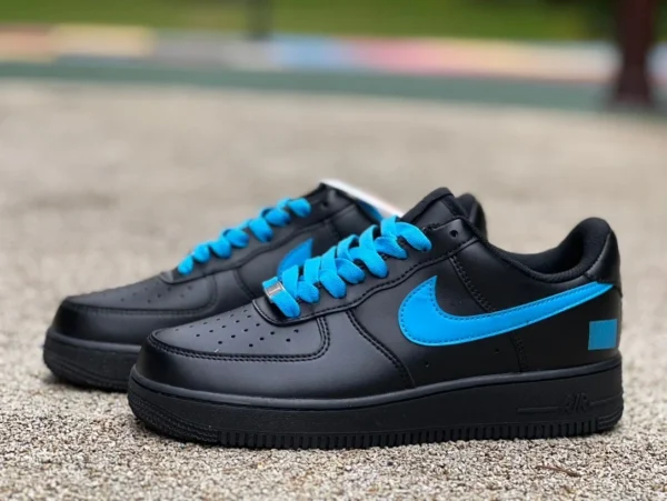 Air Force AF1 nera e blu Nike/Nike Air Force 1 BY YOU scarpe da ginnastica sportive casual alla moda resistenti all'usura