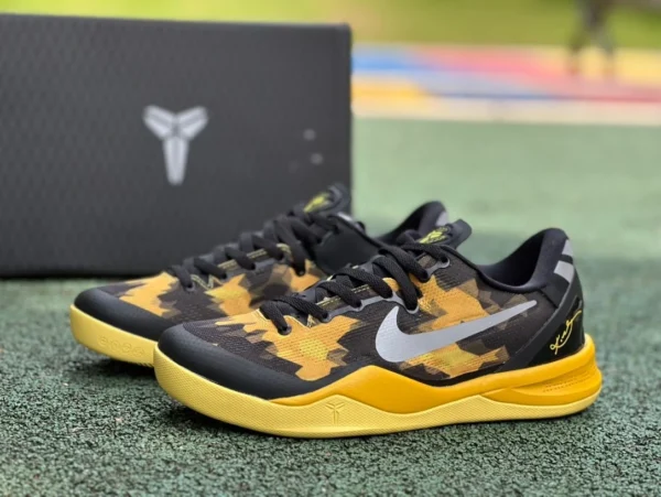 Kobe 8 nero e giallo s2 puro originale Nike Kobe 8 ZK 8 nero e giallo versione XDR nazionale scarpe da basket reali 555286-077