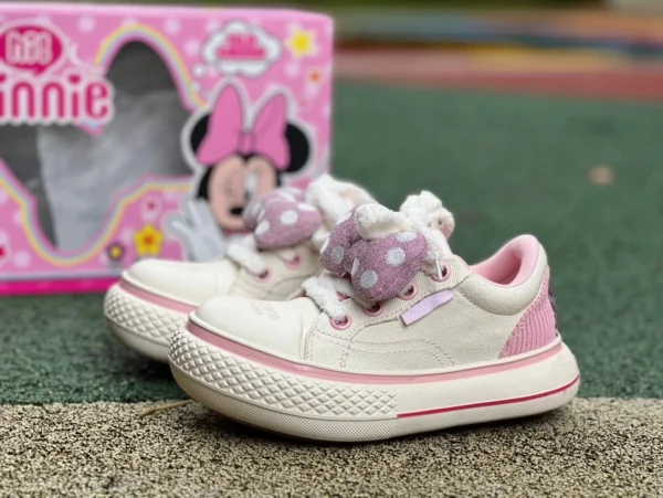 Converse co-branded Disney bianco rosa Disney/Disney × OLD ORDER scarpe con punta larga Scarpe basse in tela di Topolino