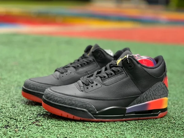 aj3 pezzo tagliato arcobaleno nero puro originale J Balvin x Jordan Air Jordan 3 "Rio" arcobaleno nero FN0344-00