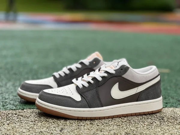 aj1 low top gazza bianco grigio marrone dt puro originale Air Jordan AJ1 Low gazza grigio bianco coreano limitato scarpe da ginnastica casual uomo FD0399-004