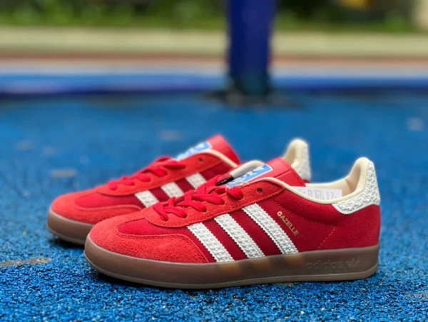 Adidas moral training canale bianco e rosso puro originale Adidas Adidas Gazelle trifoglio rosso e bianco scarpe da ginnastica morali sneakers basse IF1808