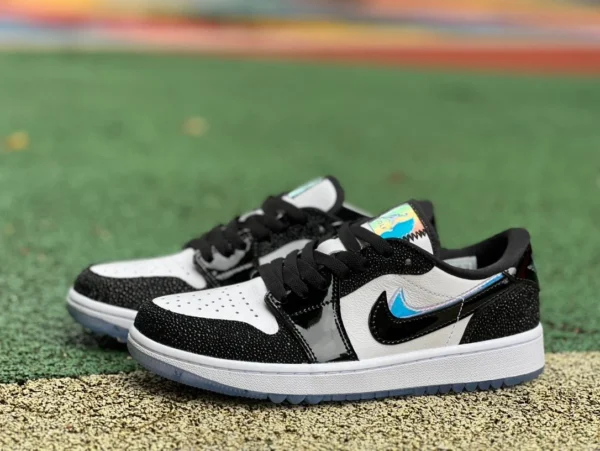 aj1 golf low-top bianco e nero doppio gancio dt puro originale Air Jordan 1 Low Golf "Endless Pursuit" scarpe da basket bianche e nere FZ4159-100